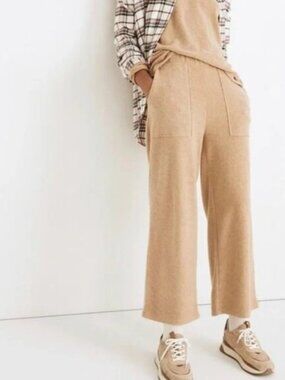 Madewell MWL Cozybrushed Wide Leg Straight Sweatpants Small